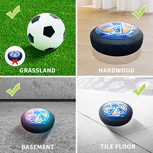 image for DYY Hover Hockey Set, RGB Led Light Hockey Gifts for Boys, Indoor Outd