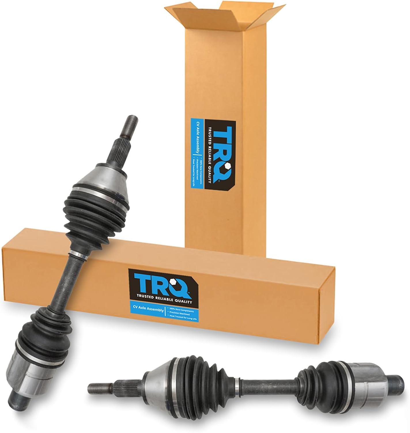 TRQ Front CV Axle Assembly Pair for 2012-2021 Ram 1500 4WD 5-Lug - Driver & Passenger Side Direct Fit Replacement