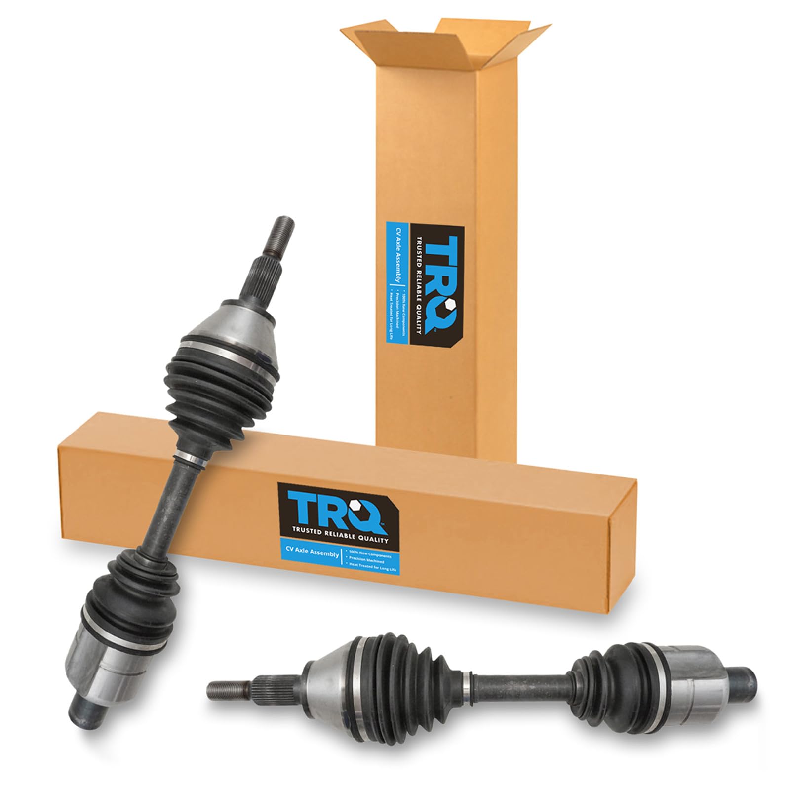 TRQ Front Driver and Passenger Side CV Axle Assembly Set 2 Piece Compatible with 2012-2018 Ram 1500 4WD 2019-2021 1500 Classic 4WD 5 Lug