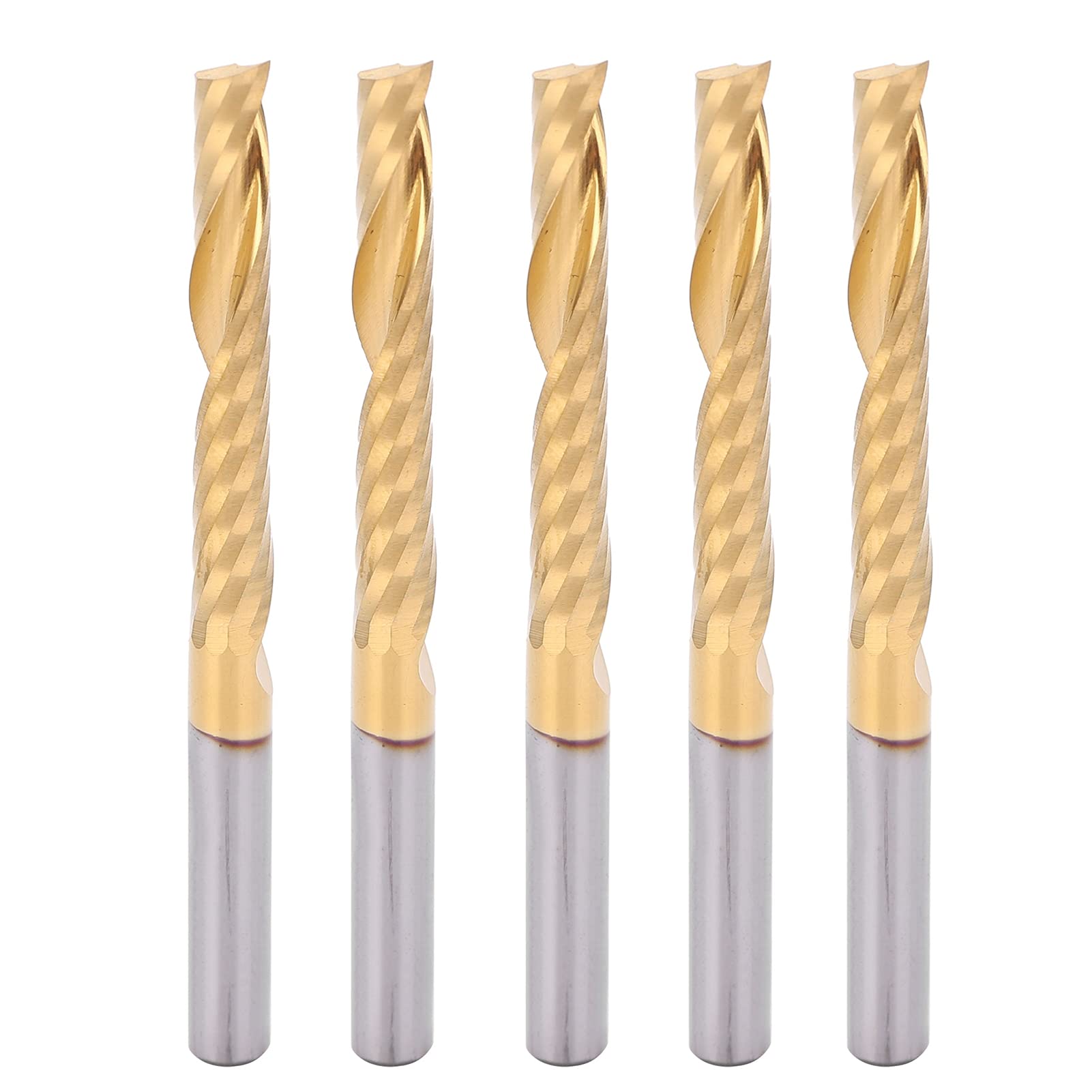 5 fresas en espiral de una sola flauta, brocas de fresado CNC, revestimiento HSS de acero de alta velocidad, fresa de 4x28x50 mm para aluminio, cobre, latón, rectificado de
