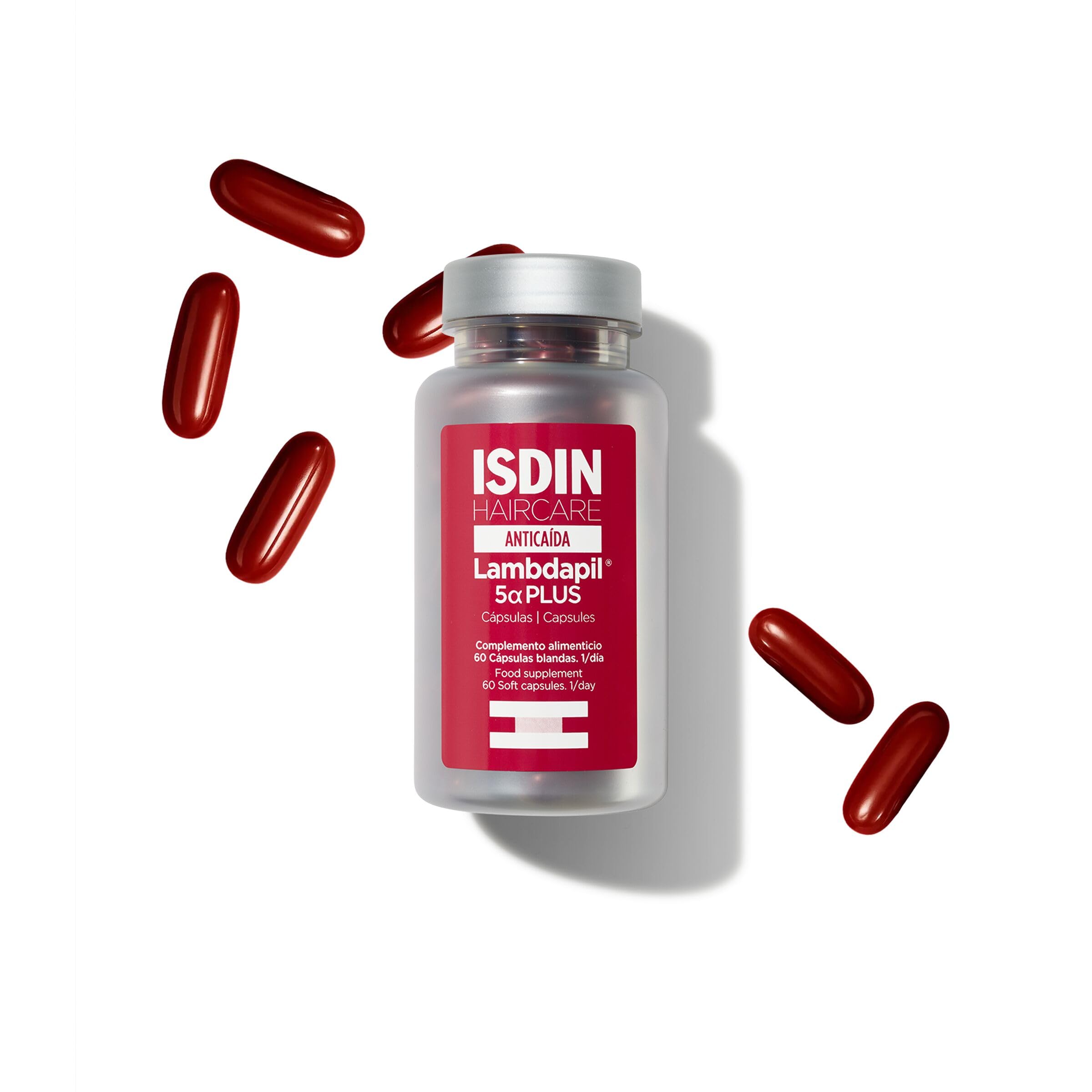 ISDIN Lambdapil 5 Alfa Plus, Cápsulas Anticaída del Cabello, Duración 2 a 4 mese
