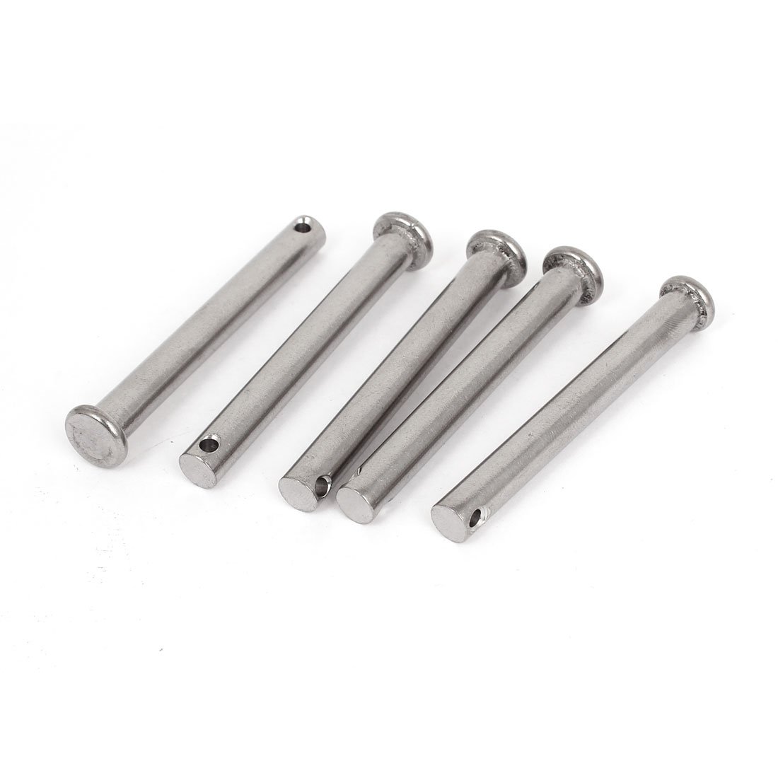 sourcingmap M8 x 80mm Flat Head 304 Stainless Steel Round Clevis Pins 5pcs