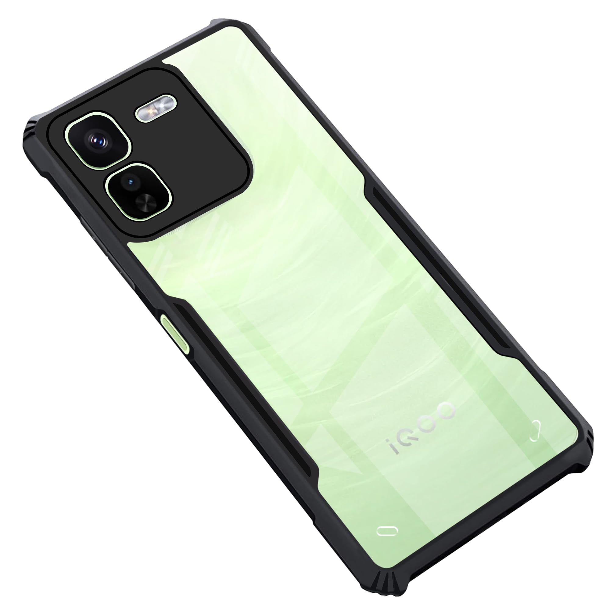 CEDO iQOO Z9X (5G) Back Case Cover | Camera Protection Shockproof Bumper-Edge | Acrylic Crystal Clear 360 Degree Protection TPU+PC | Transparent Eagle Back Case Cover (Black) (B0DDCPQ7D7) Amazon Price History, Amazon Price Tracker