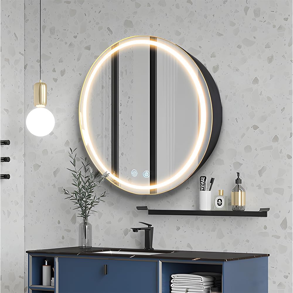 OUILA Illuminazione LED per armadio con sensore di movimento, 60 cm, 3 colori, dimmerabile, per cucina, bagno, camera da letto, 2 pezzi