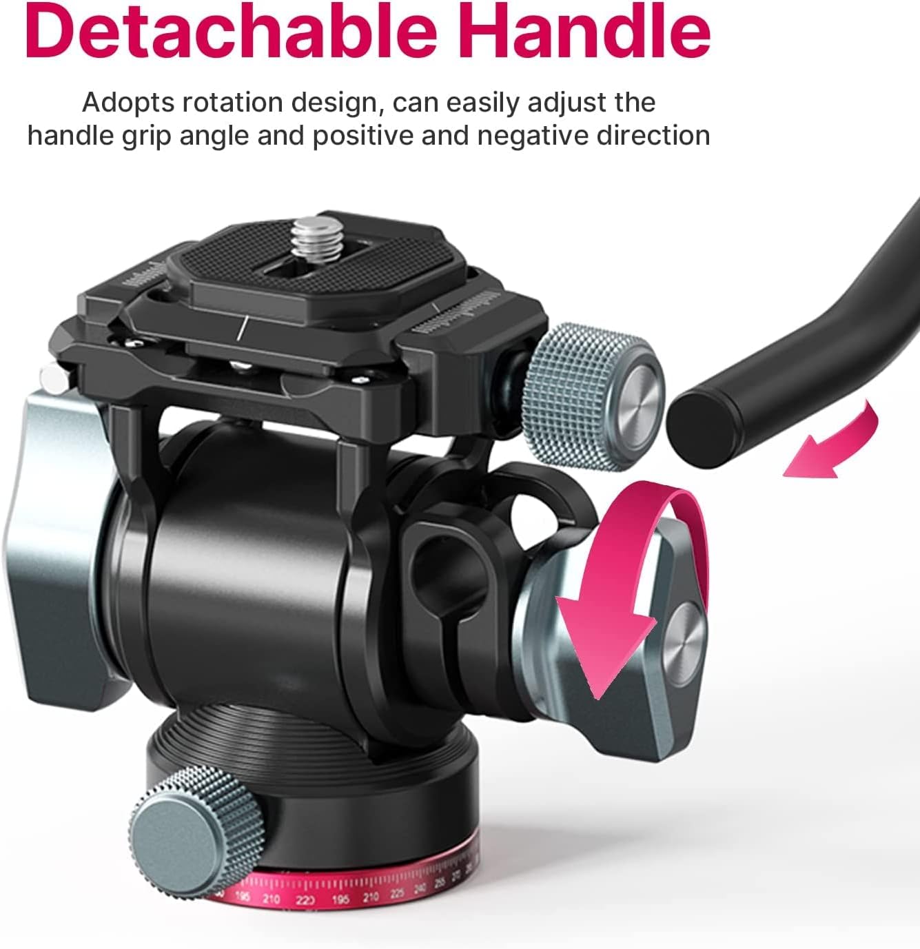 Camera being attached to the ULANZI U-190 Fluid Head via Arca-Swiss quick release plate