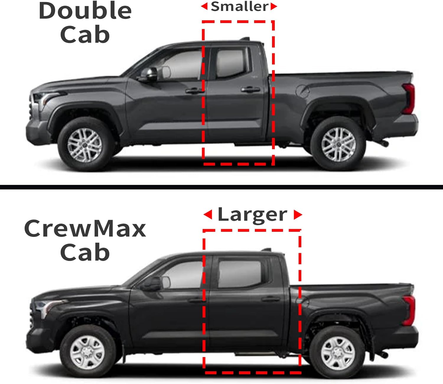 ANBINGO® Floor Mats for Tundra Double Cab 2022-2026 / All Weather TPE Tundra Floor Liners / 1st & 2nd Row Custom Mats Full Set/Tundra Accessories - Black - Image 2