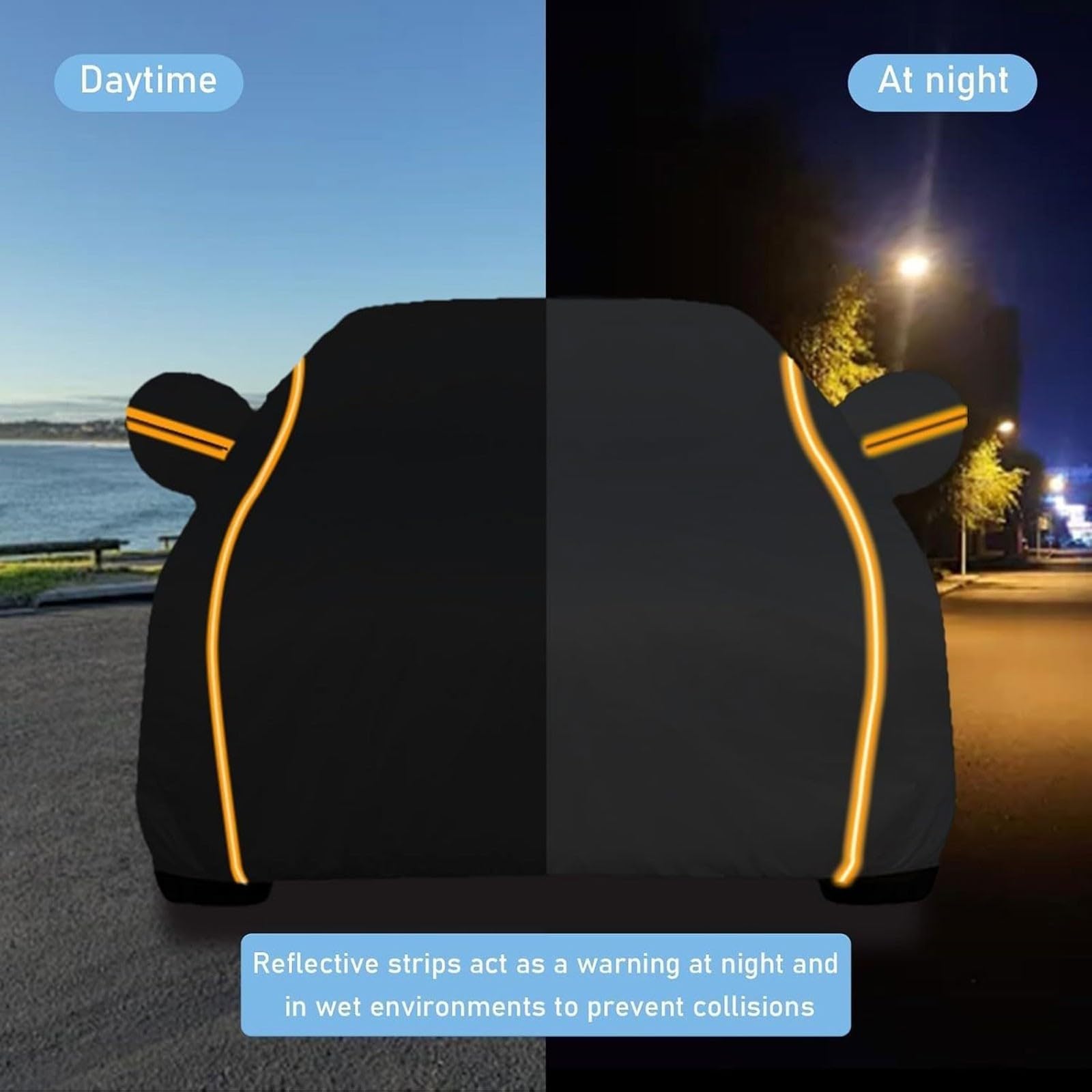 Autoplane wasserdicht für Ford Tourneo Connect(2013-2018),Dicke Schutzplane mit Reflektoren,Wasserdicht, Schneefest & Sonnenschutz, Atmungsaktiv für Innen & Außen