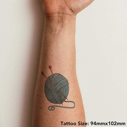 Miniatura 2 de Azeeda Tatuaje temporal grande de lana de punto (TO00030600)