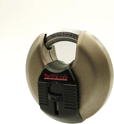 Miniatura 6 de DoubleLock Crab 2.0 - Candado de disco de acero inoxidable mejorado, acero endurecido, resistente a la intemperie, 5 llaves, seguridad resistente