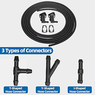 MITZONE Windshield Washer Nozzle Kit Compatible with 2004-2017 Dodge Ram 1500 2500 3500 Durango Charger Journey Grand Caravan Avenger Jeep Compass Patriot Grand Cherokee