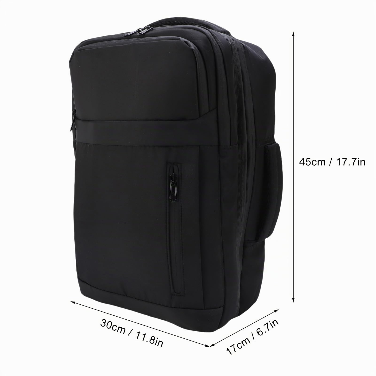 Elprico Grande zaino da viaggio con pompa, bagaglio a mano sottovuoto espandibile da 36 a 55 l, grande capacità, impermeabile zaino sottovuoto per computer portatile da 17,3 pollici