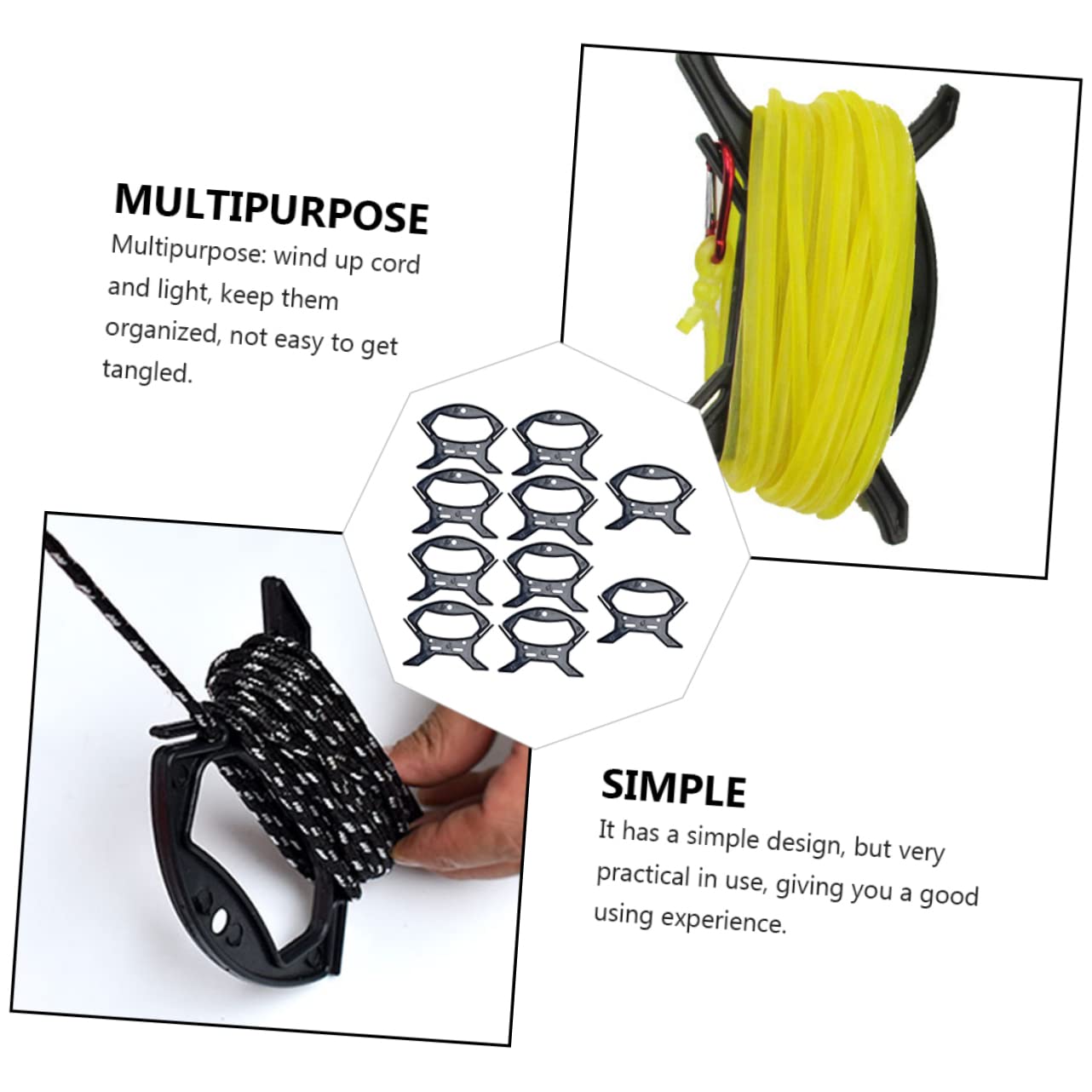 Cord Wrap Garneck 10pcs Winder Wind Up For Cord Fishing Tools Organizer ...