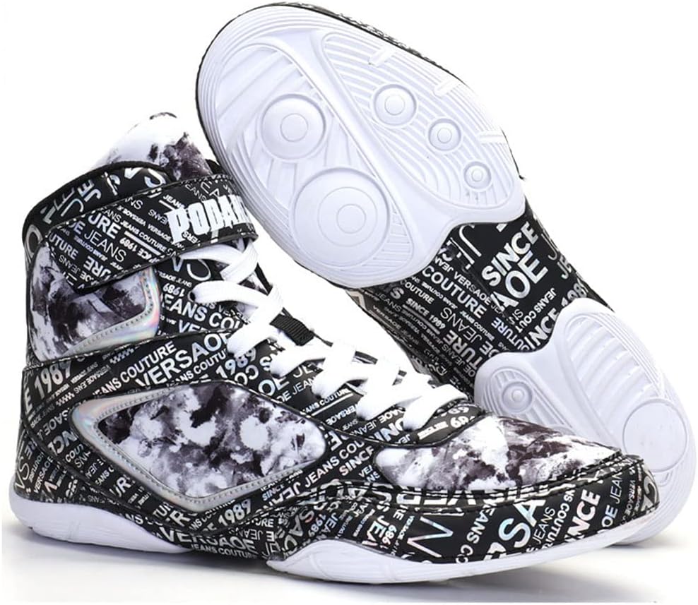 Wrestling Shoes for Men, Women and Children, Non-Slip Boxing Shoes Weightlifting Bodybuilding Training Shoes Rubber Sole Kickboxing Footwear