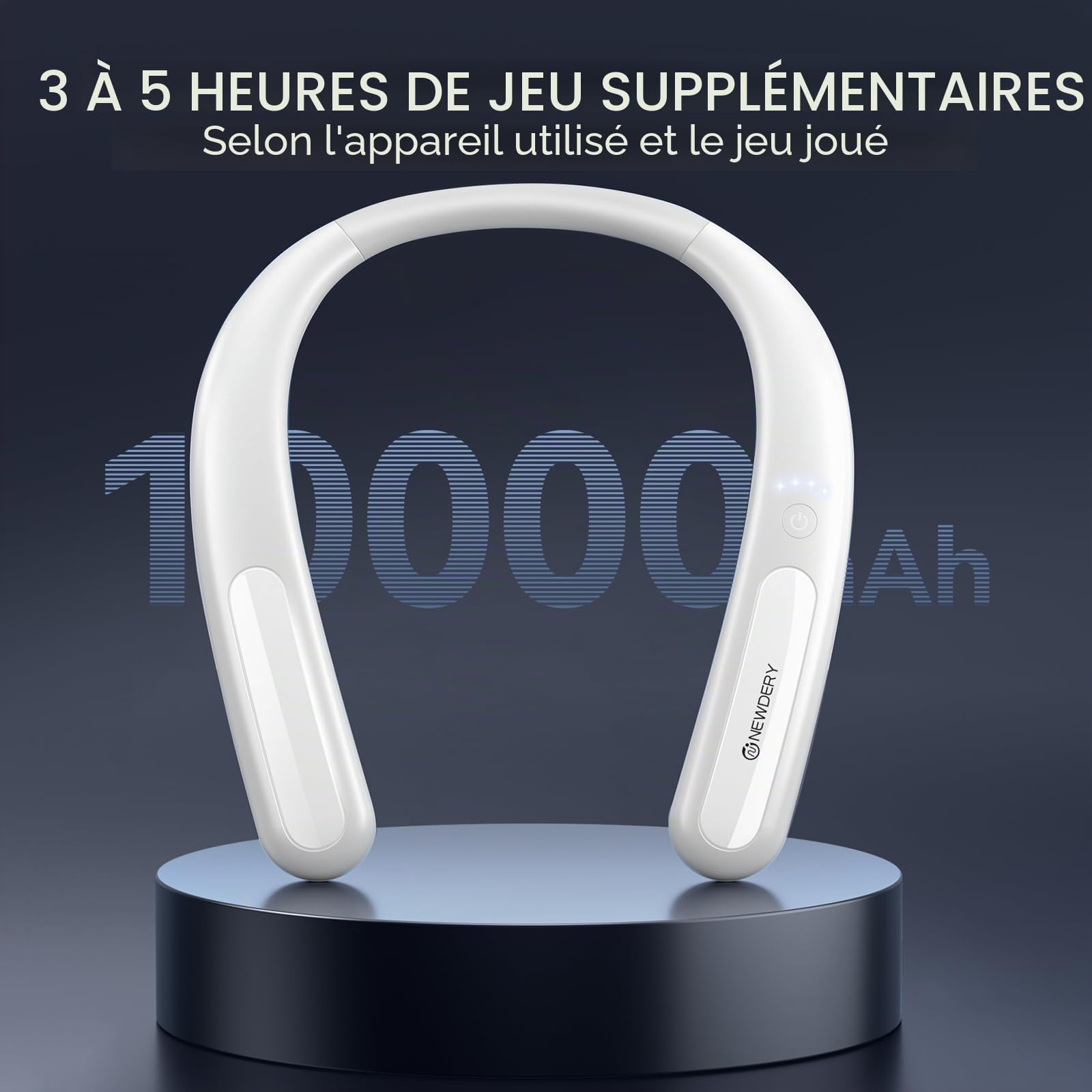 NEWDERY Batterie pour Meta Quest 3S/3, 10 000 mAh PD, Chargeur Rapide à Suspendre pour VR Oculus Quest, Chargeur Portable USB C pour Meta Quest 3S/3/2/1/Pro, iPhone 16|15 Pro/Max/Plus, PSVR 2