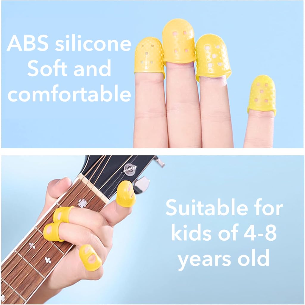 PATPAT� 10Pcs Guitar Finger Silicone Cover for Kids Small Size Silicone Fingertip ProtectorsGuitar Finger Protection for Beginner Pressing String Finger Cover 18mm - Image 5 thumbnail
