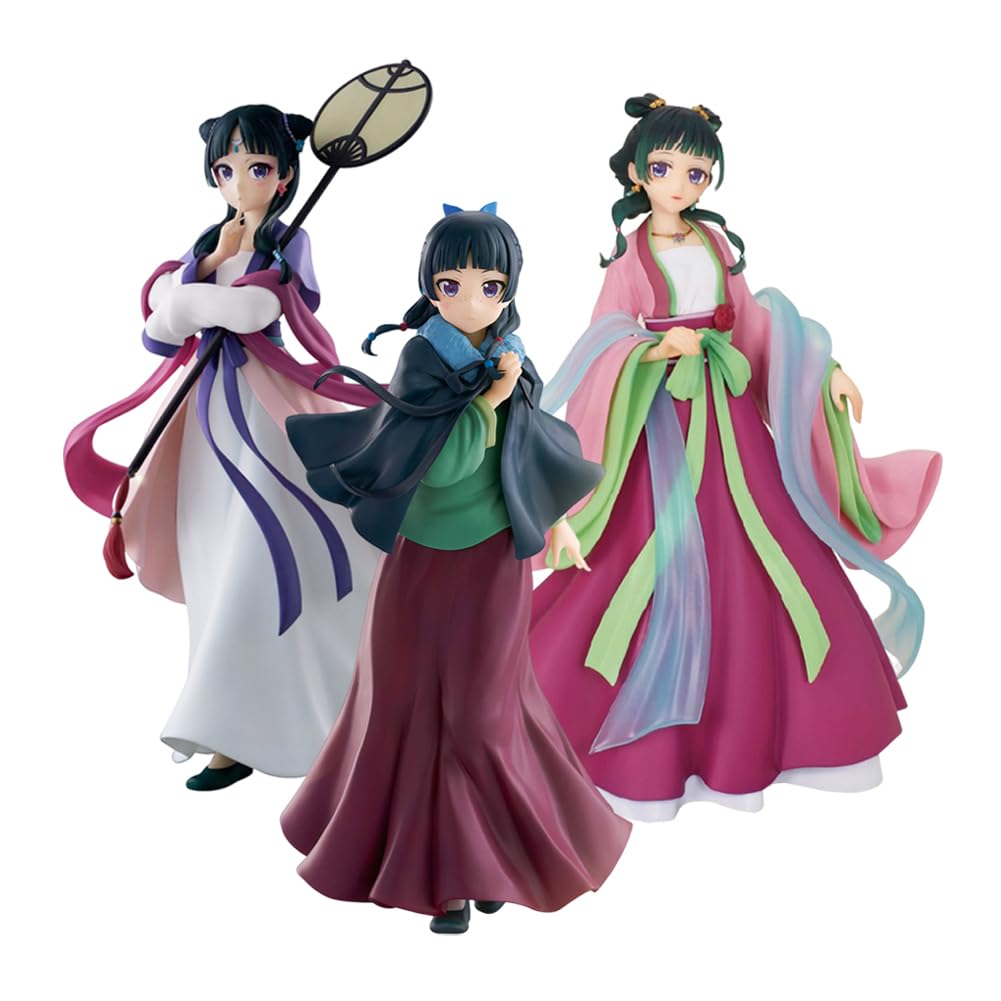 Zhongkaihua 3PCS Anime Maomao Figures, Cute Manga Character Maomao Merch PVC Model, Collectible Figure Home Decoration Gifts for Anime Fans