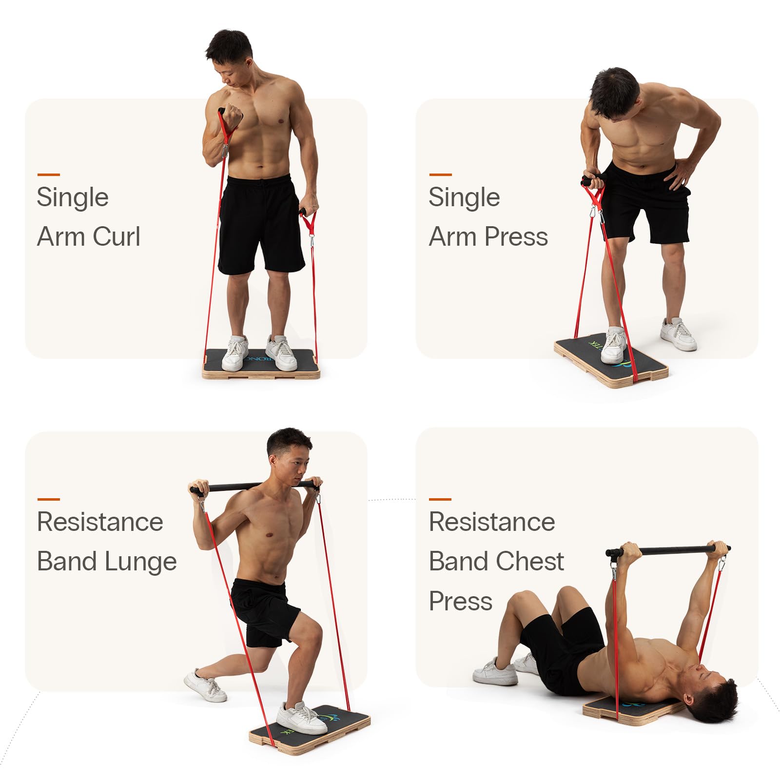 StrongTek Balance Board Trainingsbrett aus Holz rutschfest für Reha | Vielseitiger Fitness-Gleichgewichtstrainer für Zuhause & Büro – verbessert Koordination, Kraft und Körperhaltung