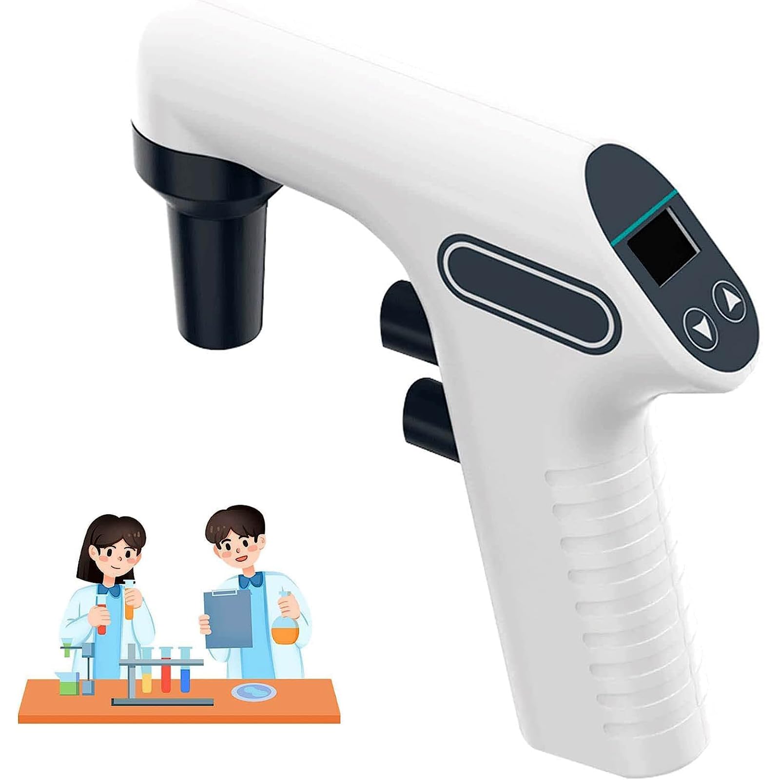 Controlador digital automático de pipeta de 0,1 a 100 ml con pantalla LCD, 2 modos de drenaje, 6 velocidades ajustables, ideal para uso en biología y laboratorio químico