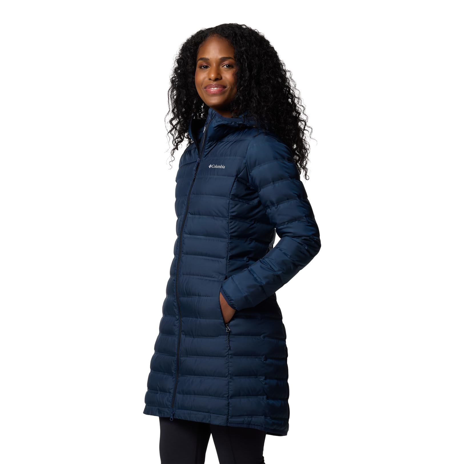 Columbia Damska kurtka puchowa Lake 22 Down Long Hooded z kapturem