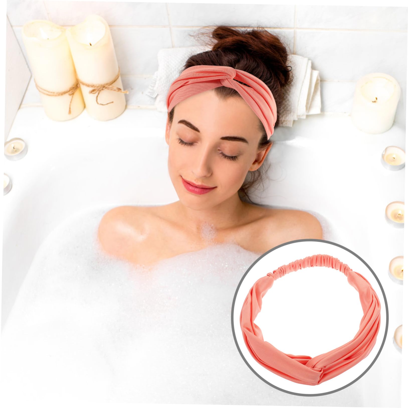 Happyyami 5pezzi Headband Sportivo Assorbente Per Sudore Accessorio Yoga Design Pratico e Decorativo Adatto Per Spa Trucco e Allenamento
