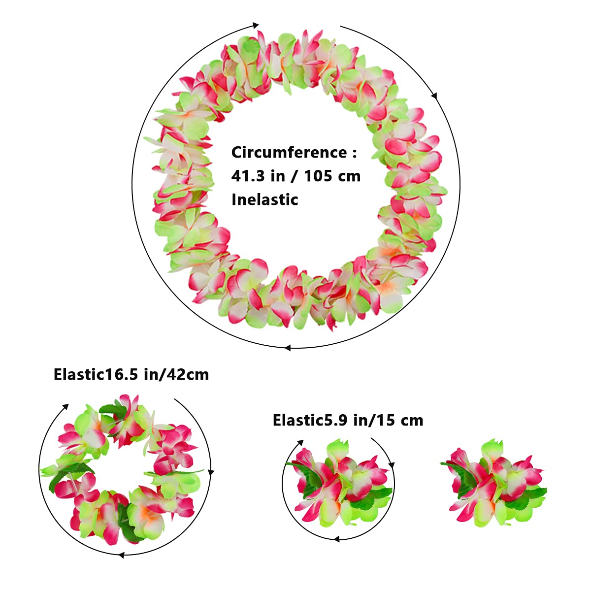 Falda hula de hojas con falda de hierba hawaiana Leis y flores artificiales de hibisco para playa, fiesta hawaiana Luau Tiki (color 8)