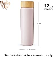 Vista 4 de Pinky Up Tatyana - Taza de cerámica con infusor de té de acero inoxidable, taza de viaje con tapa para té de hojas sueltas, perfecta para rutinas