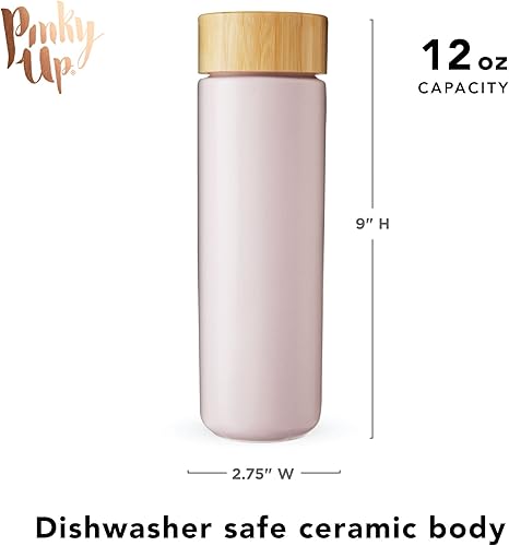 Miniatura 4 de Pinky Up Tatyana - Taza de cerámica con infusor de té de acero inoxidable, taza de viaje con tapa para té de hojas sueltas, perfecta para rutinas