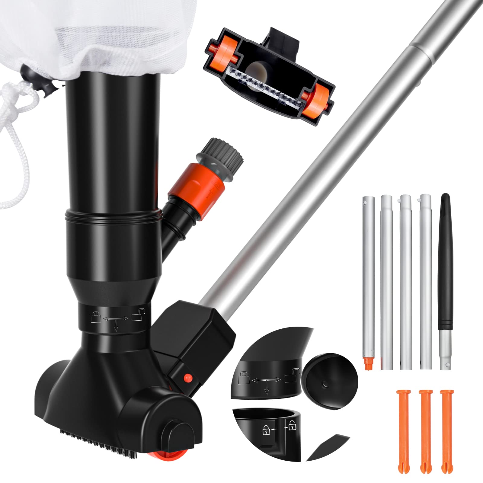 Buy PooLuck Upgraded Portable Pool Vacuum Jet Underwater Cleaner W