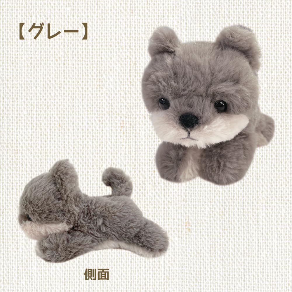 Amazon | モンスイユ ぬいぐるみ 柴犬 グレー こまちゃん 10638