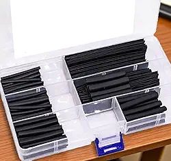 Kit de tubos termorretráteis de 127 peças - conjunto de isolamento de fio elétrico de 7 tamanhos - para projetos automotivos, industriais e faça você mesmo