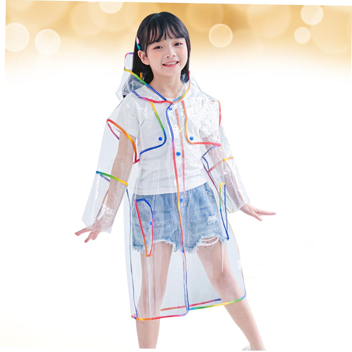 UKCOCO POIN PONCHO raincoat for impermeabile per impermeabile trasparente impermeabile portatile Colorful
