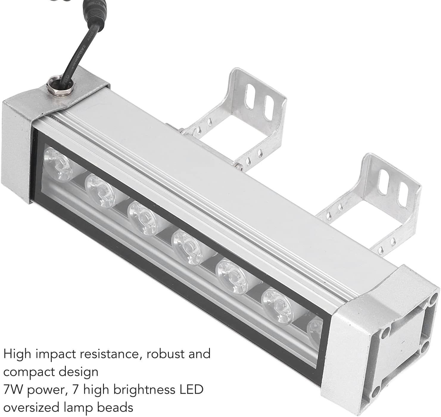 Green Light Detection Light, LED Work Light 7W Green Dimmable LED Inspection Machine Tool Work Light for Dust Fingerprint US Plug 100‑240V