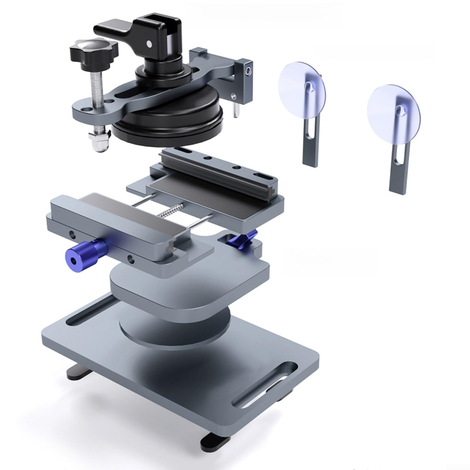 Strumento di separazione dello schermo CP8 con rotazione a 360° e forte supporto a ventosa per una riparazione precisa del cellulare, design in metallo antistatico per una rimozione sicura dello