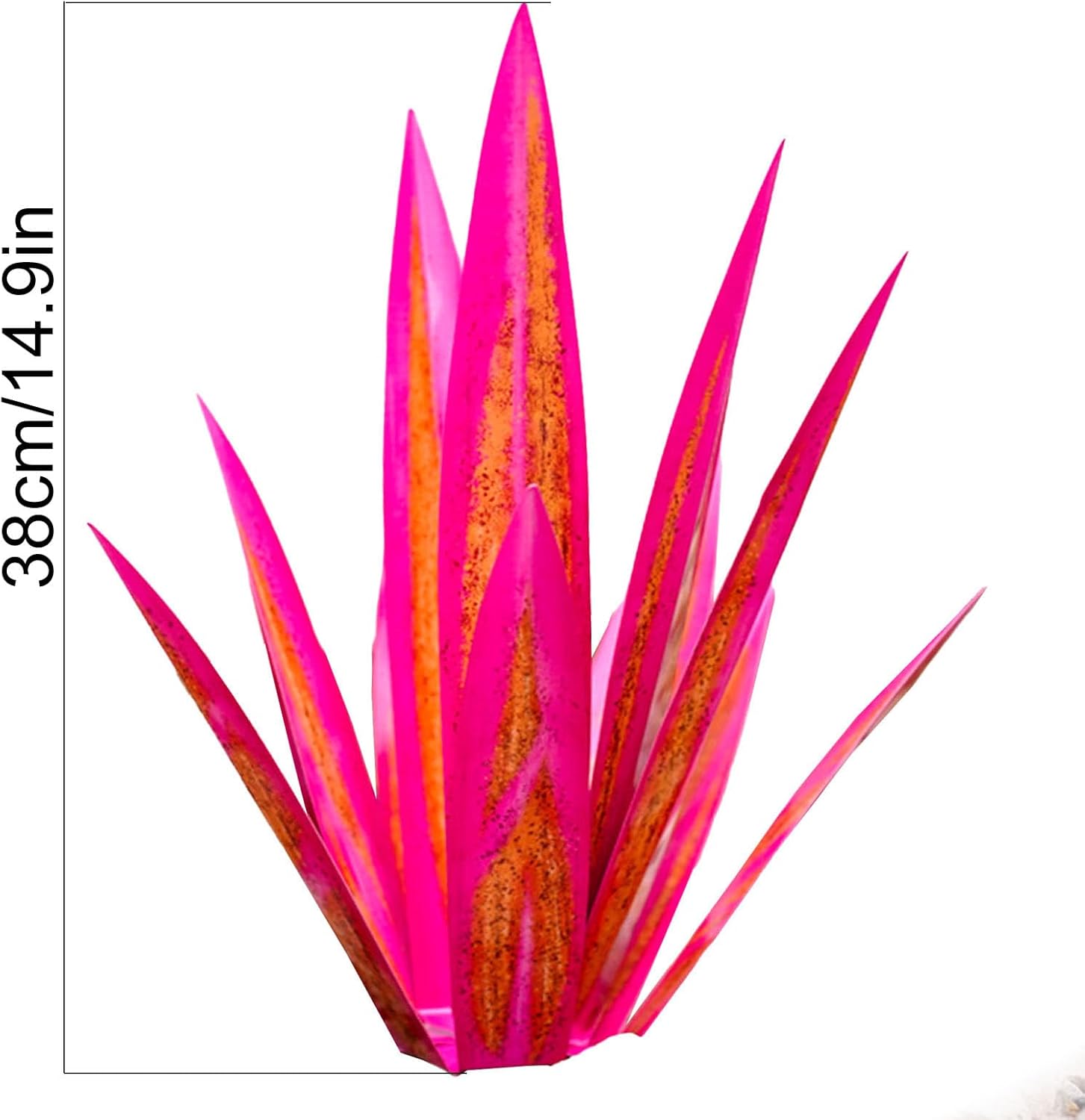 Unique Garden Tequila Sculpture Metal Agave Plant Garden Stake Hand Painted Ornament for Outdoor Yard Decorations Yard Stake