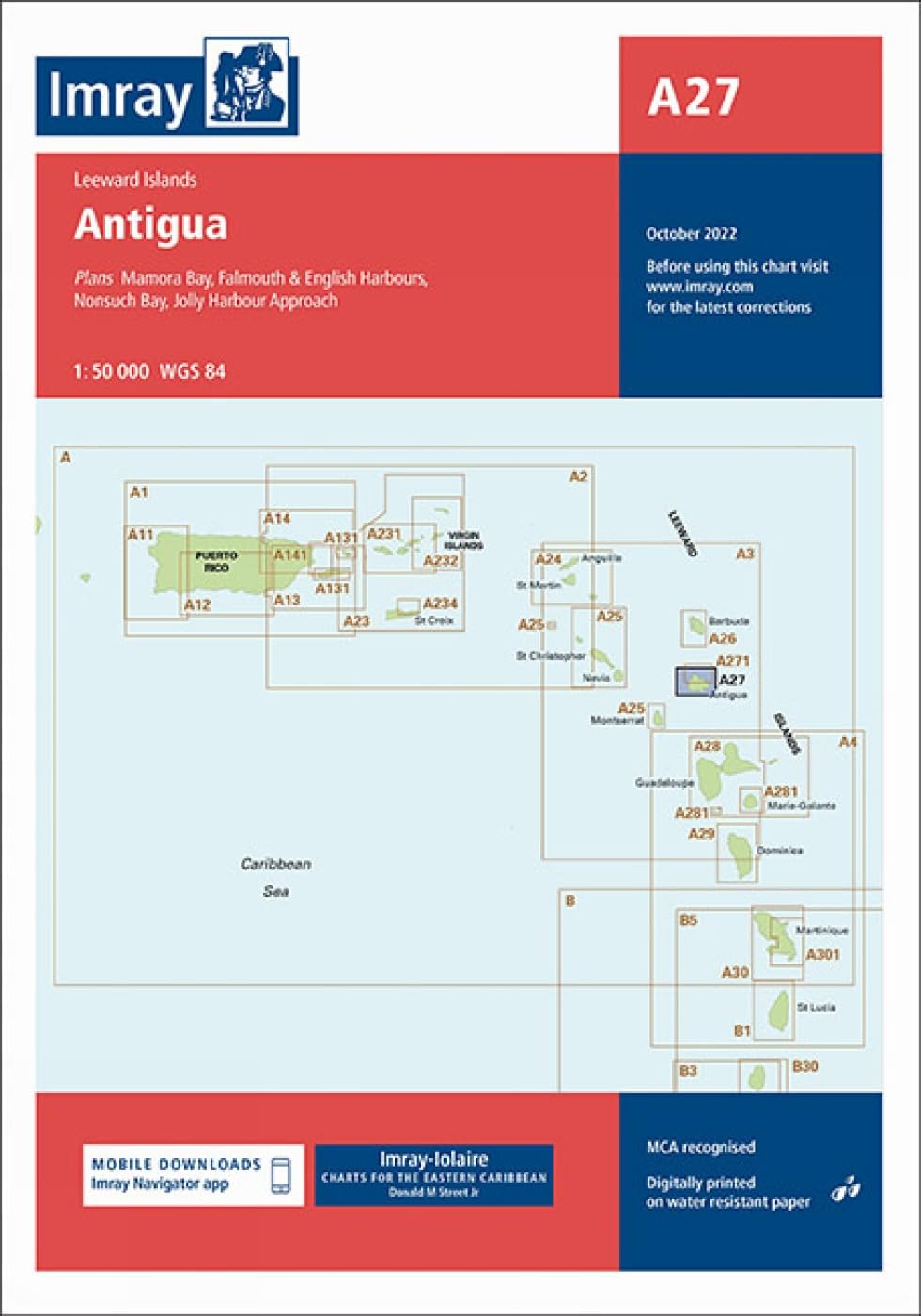 Imray Chart A27: Antigua (Lolaire Charts): 27