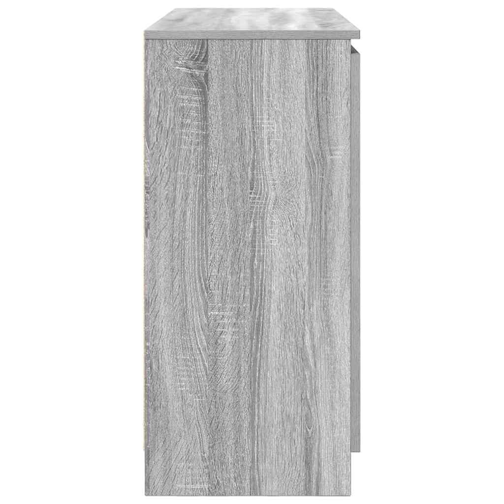 vidaXL Sideboard mit Schubladen Grau Sonoma 100,5x35x76 cm, Kommode, Schrank, Flurschrank, Anrichte, Küchenschrank, Wohnzimmerschrank, Wohnzimmermöbel