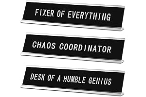 3 Pcs Funny Desk Signs for Desk - Chaos Coordinator Fixer