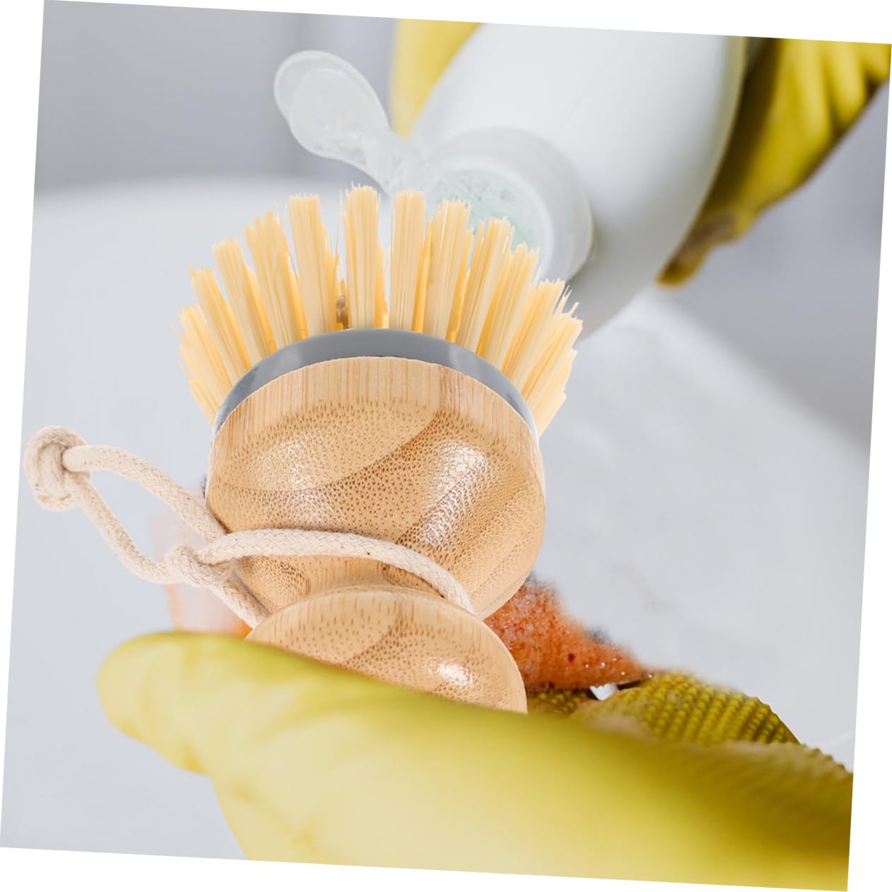Holibanna 2pcs Portable Dish Scrubbers Cleaning Brushes for Kitchen Bowl Pot Durable for Sink Utensils Efficient Cleaning