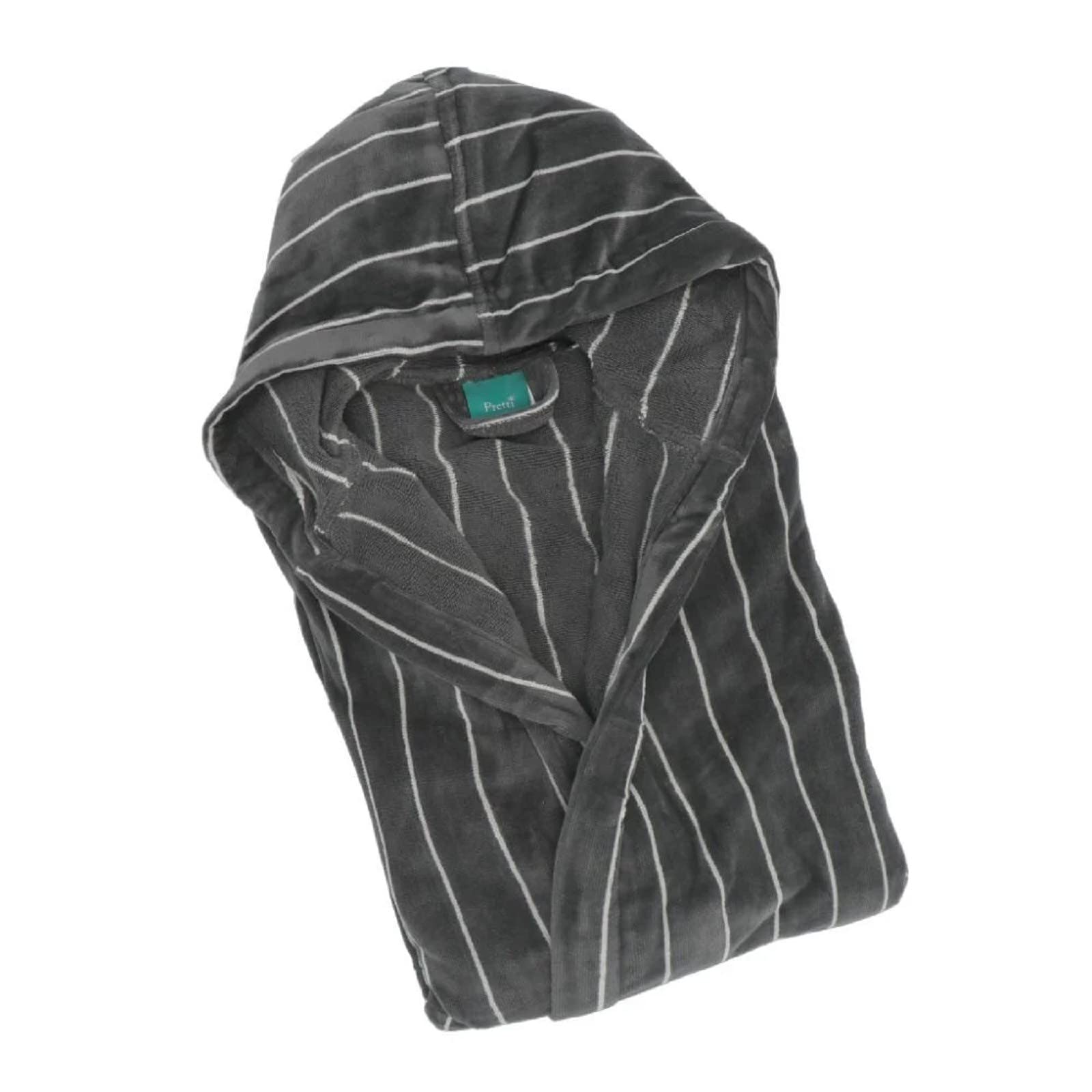 Accappatoio in Spugna Gessato PRETTI Jacquard Inchiostro XL