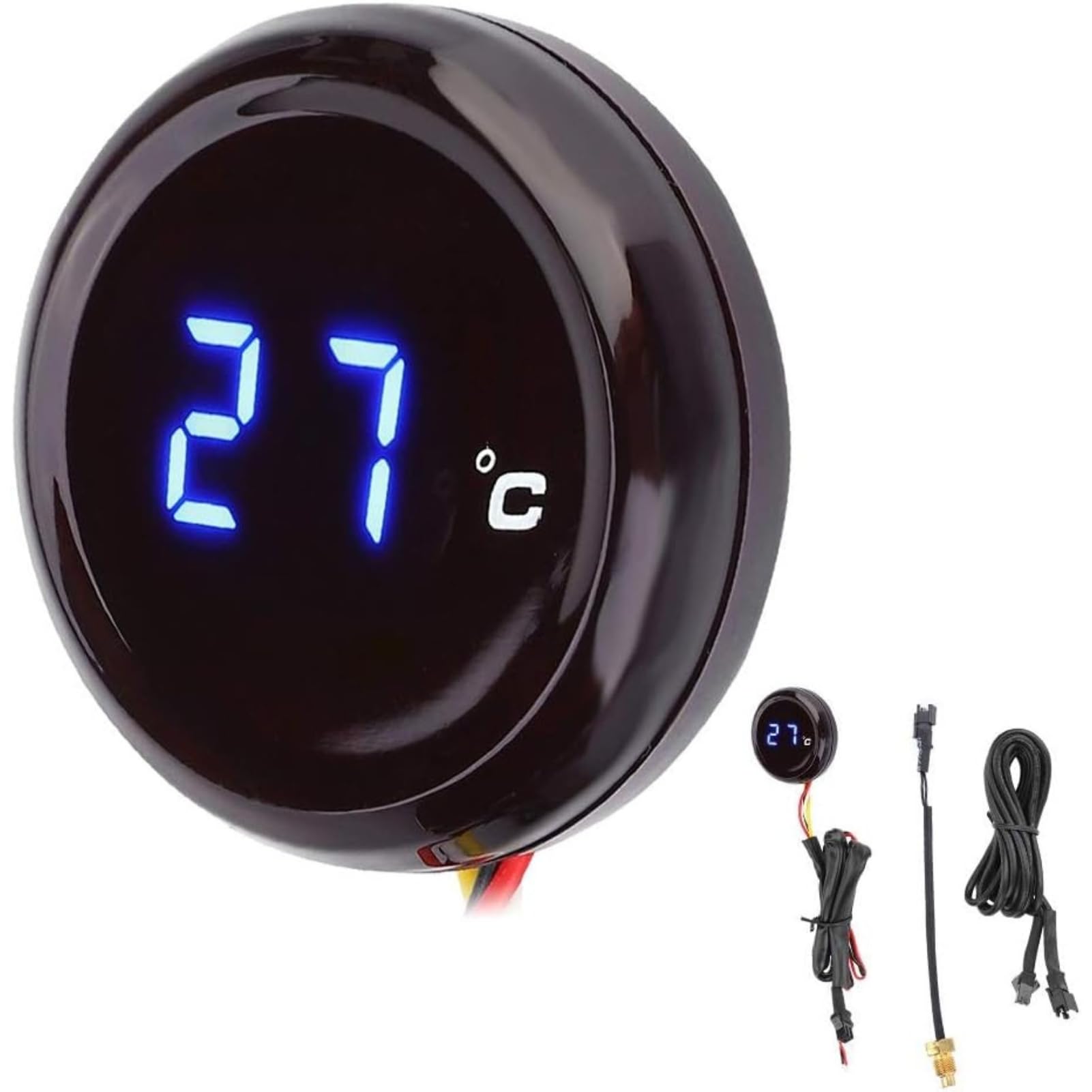 KSTE Termometro Da Moto, Termometro for moto - Misuratore di temperatura dell'acqua, Misuratore di temperatura dell'acqua for H-o-n-d-a Kawasaki Y-a-m-a-h-a Suzuki (Colore : Blue Light)