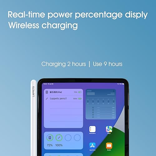 Miniatura 6 de Lápiz óptico de carga inalámbrico magnético compatible con Apple iPad Pro 2018-2023 (1112.9 pulgadas), iPad Air 45 generación, iPad Mini 6