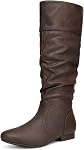 DREAM PAIRS Women's Wide Calf Knee High Pull On Slouch Fur lined Fall Winter Boots