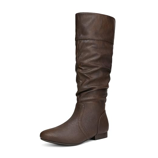 DREAM PAIRS Women's Knee High Winter Slouchy Boots