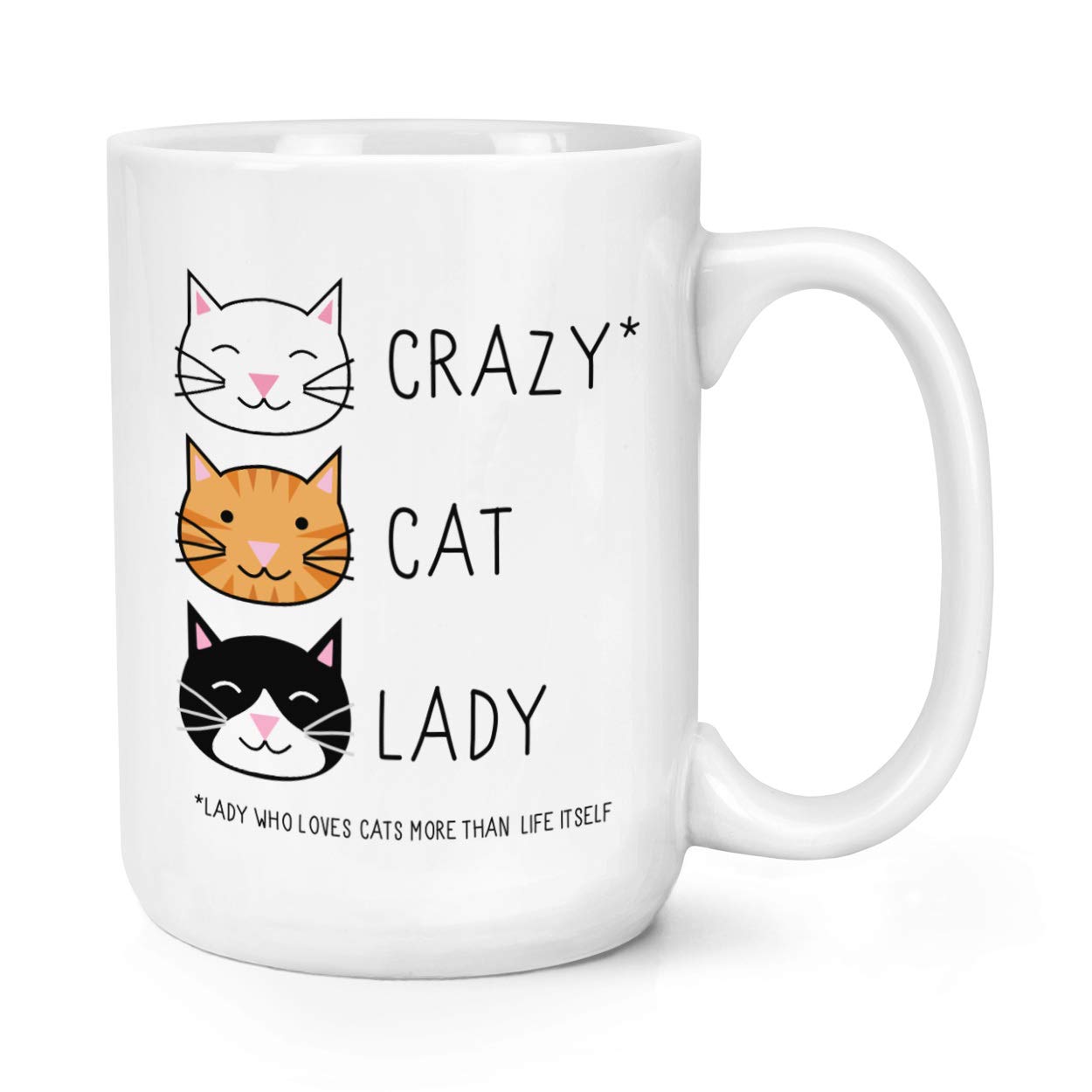 Gift Base White Crazy Cat Lady 15Oz Large Cup Mug