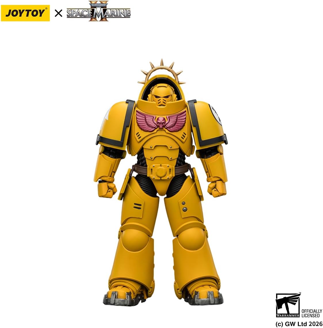 JOYTOY Action Figures Warhammer 40K 5inch Game Edition Heavy Intercessor with Heavy Bolt Rifle and Bolt Pistol 1/18 Movable Model Collectible Figurine Ages 15+ (Imperial Fists)