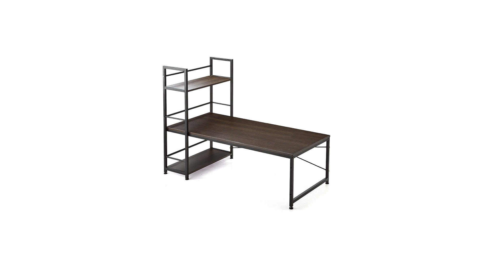Amazon | ローデスク 幅120cm 収納棚付き 左右入れ替え対応