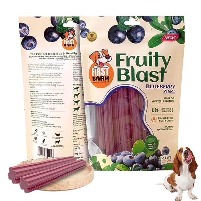 See full amazon price history chart for WAGGYTAILS All Life Stages First Bark Fruity Blast Dog Treat Stick /Blueberry Zing (1 X 225G) / Healthy Vegetable Protein/Rich In Antioxidant/Vitamins And Minerals/Omega 3 For Skin Treats (Pack Of 3) WAGGYTAILS All Life Stages First Bark Fruity Blast Dog Treat Stick /Blueberry Zing (1 X 225G) / Healthy Vegetable Protein/Rich In Antioxidant/Vitamins And Minerals/Omega 3 For Skin Treats (Pack Of 3) (B0CK27M79F) Amazon Price History, Amazon Price Tracker