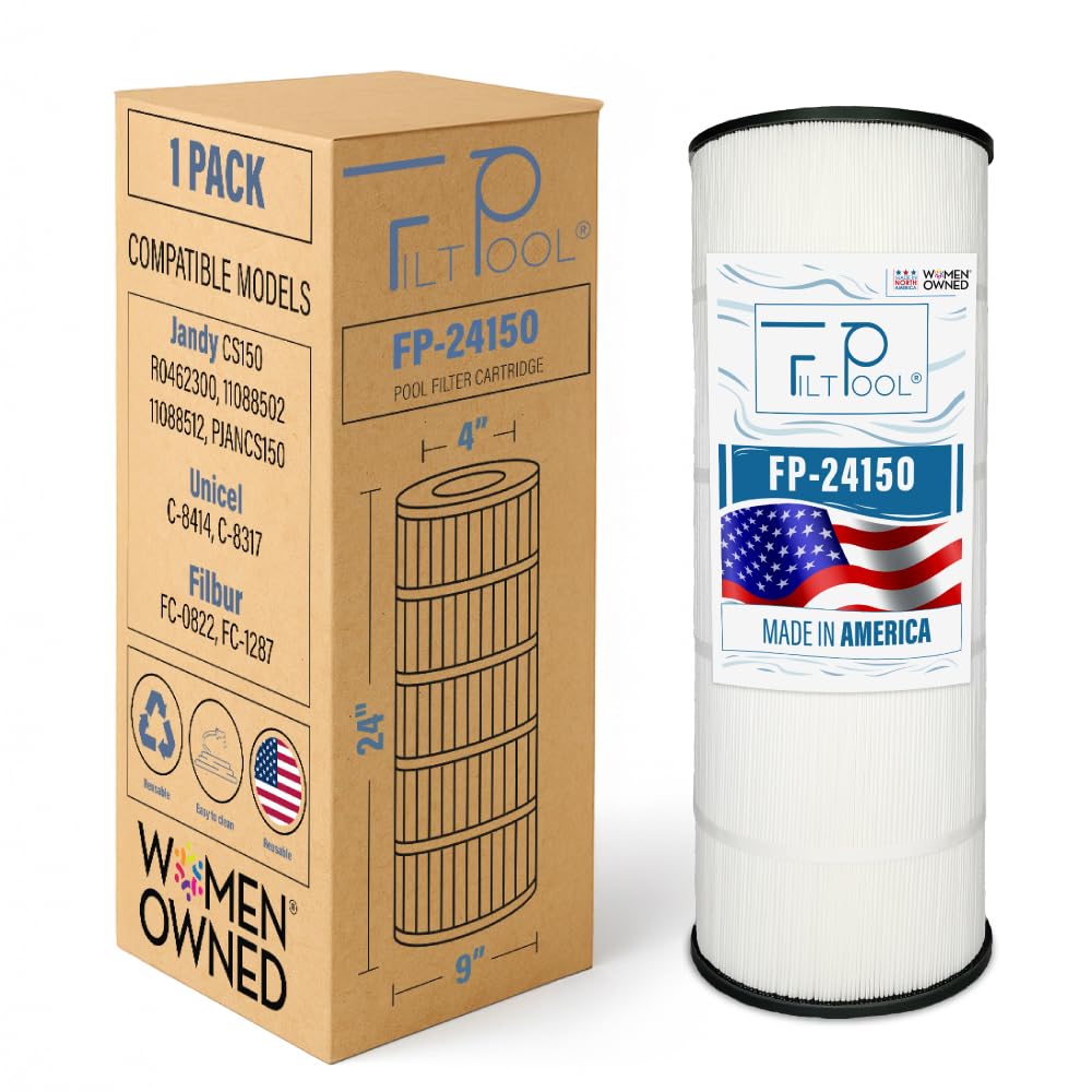 FP-24150 Replacement Pool Cartridge Filters for Jandy CS150, 11088502, 11088512, Unicel C-8414, Filbur FC-0822, FC-1287, PJANC1250, PWWCT150 – Clean Water Filtration – 1 PC, 150 SQFT-image-12