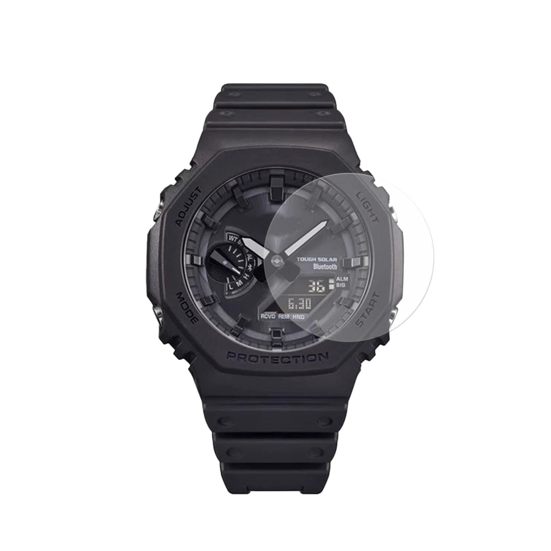 BMT Tempered Glass Screen Protector for G-Shock GA2100/ GA2110, Ultra-Thin Crystal Clear, Bubble-Free, Scratch-Resistant, Film Protection Compatible with GA2100/ GA2110 Series (clear)