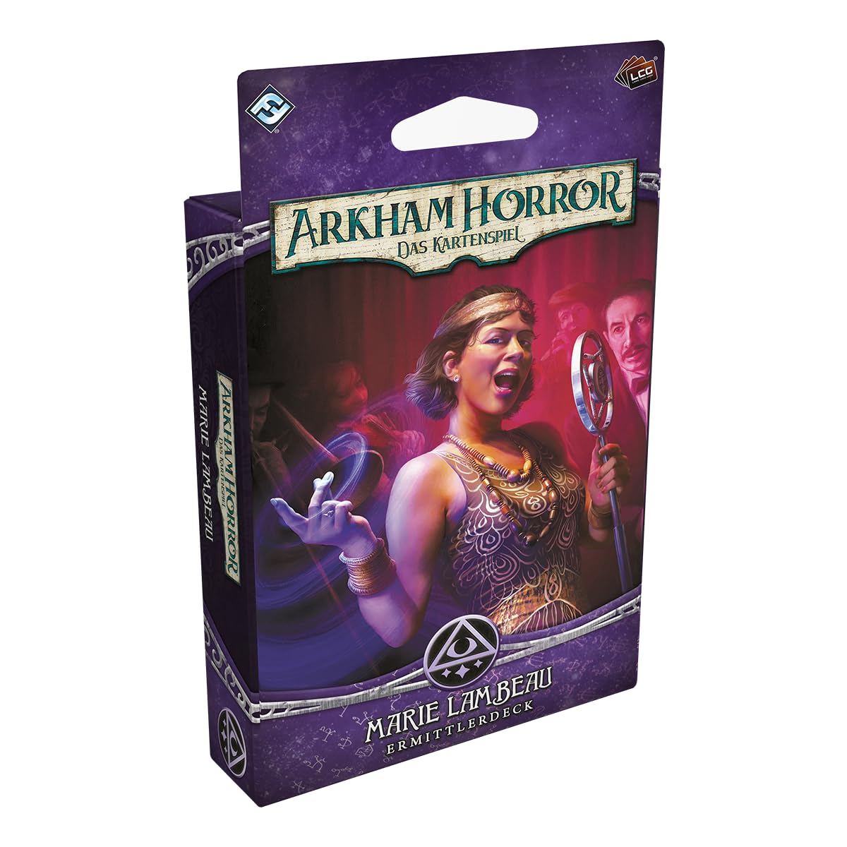 Asmodee, Arkham Horror: The Card Game - Marie Lambeau, Investigator Deck Expansion, German Version, Cooperative Expert Game for 1-4 Players Aged 14 and Above, Card Game with 45-180 Minutes Playing